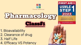 USMLE STEP1 General Pharmacology Class1 Bioavailability Clearance of drug Efficacy Potency [upl. by Vil]