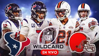 BROWNS TEXANS EN VIVO  NFL PLAYOFFS EN VIVO [upl. by Atinod]