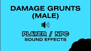 Video Game DAMAGE GRUNTS Male  Sound Effects [upl. by Iong]