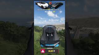 Bugatti Chiron vs Bugatti Divo  FORZA HORIZON 5  WHICH CAR COVER LONG DISTANCE IN JUMP shorts [upl. by Ainez991]