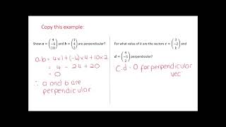 Perpendicular Vectors [upl. by Rudin]