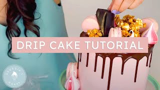 How To Decorate A Drip Cake  Georgias Cakes [upl. by Eidas]