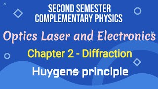 Huygens principle Chapter II Diffraction 2nd semester complementary physics [upl. by Kolivas]