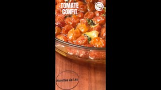 Tomate confit com alho e manjericão  Receitas da Léo shorts [upl. by Aneeres373]