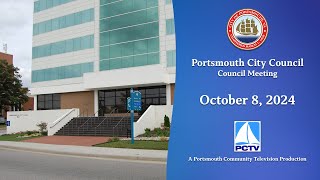 Portsmouth City Council Meeting October 8 2024 Portsmouth Virginia [upl. by Anees927]