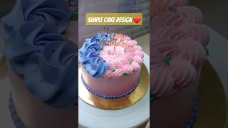 A Simple And Beautiful Cake Design😍🩷🌸Cake Design🔥❤️ cake shorts shortsfeed youtubeshorts [upl. by Glenine]