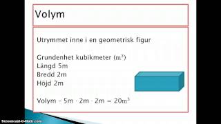 Omkrets area volym [upl. by Giffard]