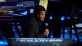 Lionel Richie sing quot Jesus Is Love quot at Michael Jacksons public memorial [upl. by Delly]