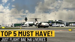 Top 5 MUST HAVE BAe 146 Liveries for Microsoft Flight Simulator [upl. by Carmina]