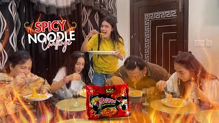 SPICY NOODLES CHALLENGE 2X 🌶 🌶  Mom Team VS Dad Team 🔥😂 [upl. by Mulford]