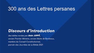 300 ans des Lettres Persanes  Discours d’introduction [upl. by Ladonna326]