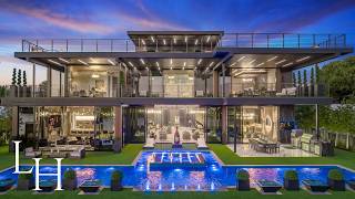 Touring a 48000000 Modern Florida Mansion With Superyacht Dock [upl. by Yahsram]