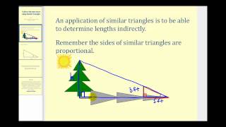 Indirect Measurement Using Similar Triangles [upl. by Ettezzil]