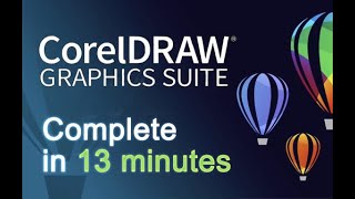 CorelDRAW  Tutorials for Beginners in 13 MINUTES  COMPLETE [upl. by Cuthbert]