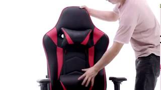 Assembly Video for Neo Adjustable Racing Gaming Office Swivel Recliner Leather Chair [upl. by Yves]