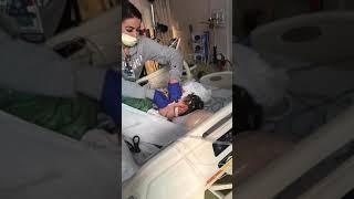 Extubating  removing Tyler’s ventilator seizure related [upl. by Meadows764]