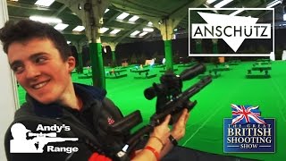 Anschutz 9015 FT  FT kneeling rolls  The Great British Shooting Show 2016 [upl. by Xirdnek265]