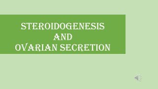 14steroidogenesis and ovarian secretion [upl. by Rockwell]