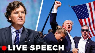 Tucker Responds to Trump Assassination Attempt and JD Vance for VP  Milwaukee WI Speech [upl. by Eiramrebma]