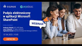 WEBINAR  Podpis elektroniczny w aplikacji Microsoft SharePoint [upl. by Darya]