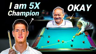 Young PLAYER Thinks He Can OUTMATCH the 62Year Old EFREN REYES [upl. by Einahets]