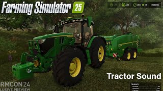 Farming Simulator 25 John Deere 6R 215 Sound 🚜🚜 Grass Harvesting and Balling  FS25 04 [upl. by Lowrance842]