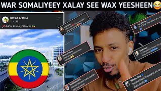 AR SOMALIYEY XALAY SEE WAX YEESHEEN😂  PAGEKA quotGREAT AFRICAquot TARIIKH LAMA ILAWAAN AH AYAY KUDHIGEEN [upl. by Odanref]