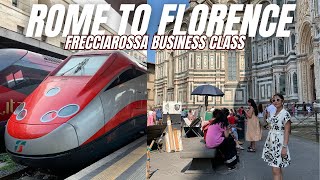 ROME TO FLORENCE BY FRECCIAROSSA IN BUSINESS CLASS HIGH SPEED TRAIN  ROME TO FLORENCE DAY TRIP [upl. by Anertac]