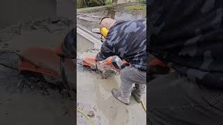 beton slopen beton zagen met Stihl Ts800 bij Shenhoff Sloopbedrijf [upl. by Ylhsa112]