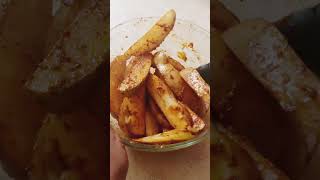 Baked potato wedges shortsrecipe shortsvideo [upl. by Hawken681]