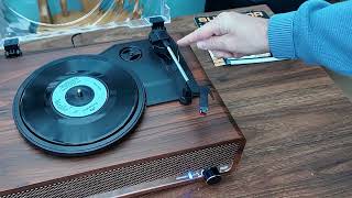 Vinyl Record Player With Bluetooth  Vintage Record player Style [upl. by Jueta]