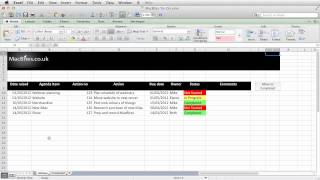 Excel  An Automated Action Tracker [upl. by Etnasa]