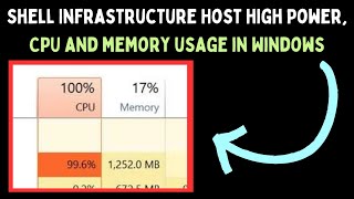 How to Fix Shell Infrastructure Host High Power CPU and Memory Usage in Windows 11 [upl. by Ekusoyr]