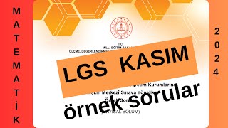 LGS Kasım 2024 Matematik MEB Örnek Sorular ve Çözümleri [upl. by Arotak]