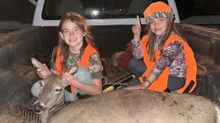 💥Trailee Shoots Her First Doe💥 Big doe down for Oklahoma youth hunt [upl. by Nirok850]