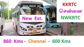 Newly Extended Chennai KKRTC Bus Route  KSRTC NWKRTC [upl. by Grubb]