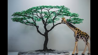 DIY arbol acacia de alambre DIY acacia wire tree [upl. by Aninnaig]