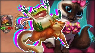 Mr Bigglesworth Makes the Craziest Leapfrogger Comp  Dogdog Hearthstone Battlegrounds [upl. by Deibel]