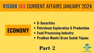 January 2024  Vision IAS Current Affairs  Economy  Part2 [upl. by Fondea]