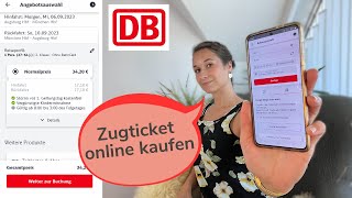 ZUGTICKET ONLINE LÖSEN I DB REISEAUSKUNFT [upl. by Bernardi919]