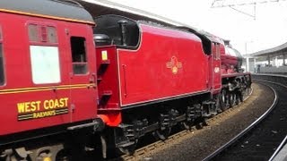 Jubilee Class 460 No 45699 Galatea On Loaded Test Run 5Z50  Carnforth and Lancaster 14th May 13 [upl. by Rramo]