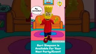 🔵AY CARAMBA🟡 Bart Simpson available parties or events bartsimpson costume rhodeisland [upl. by Aedni33]