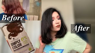 DIY DARK CHOCOLATE BROWN HAIR  SCHWARZKOPF HAIR DYE 365 [upl. by Itnaihc783]