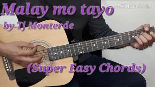 Malay mo tayo  Tj Monterde Easy Guitar Chords Guitar Tutorial [upl. by Alexandr497]