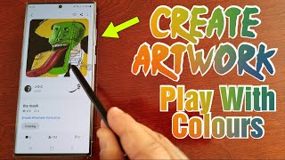 Samsung Galaxy S23 Ultra Penup Create ArtworkColour in your Favourite Pics From Colouring Books [upl. by Ainimre]