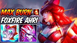 FULL AP MAX BURN AHRI MID  TRIPLE BURN   NEW ASU FOXFIRE AHRI GAMEPLAY  League of Legends [upl. by Fitzger]