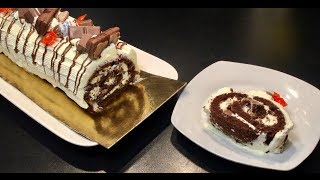 RECETTE SPÉCIALE FÊTES DE FIN D’ANNÉE LA BÛCHE AU KINDER ET AU NUTELLA [upl. by Brawley240]