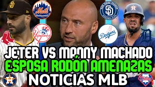 MLB DEREK JETER le tira a MANNY MACHADO ETERNO problema de AARON JUDGE ROBERTS va IMPROVISAR [upl. by Nertie609]