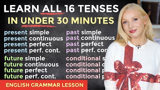 Learn ALL 16 TENSES Easily in under 30 Minutes  Present Past Future Conditional [upl. by Pinckney444]