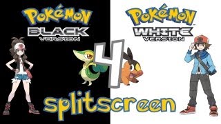 Lets Play Pokemon Black and White CoOp Splitscreen Part 4 Striaton City Gym Part 1 [upl. by Khalsa]